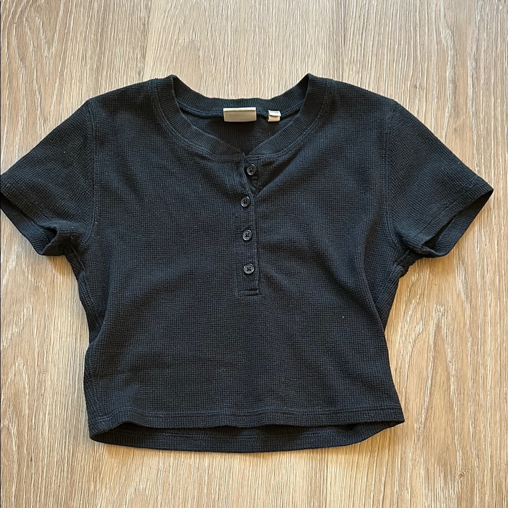 Sunday best Aritzia cropped tee black